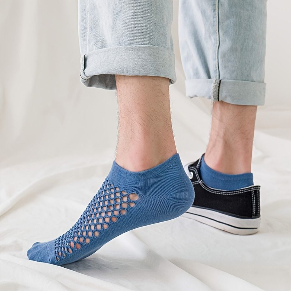 Ankle Sock Low Cut - Fashion Hollow Design Men's Socks Thin
