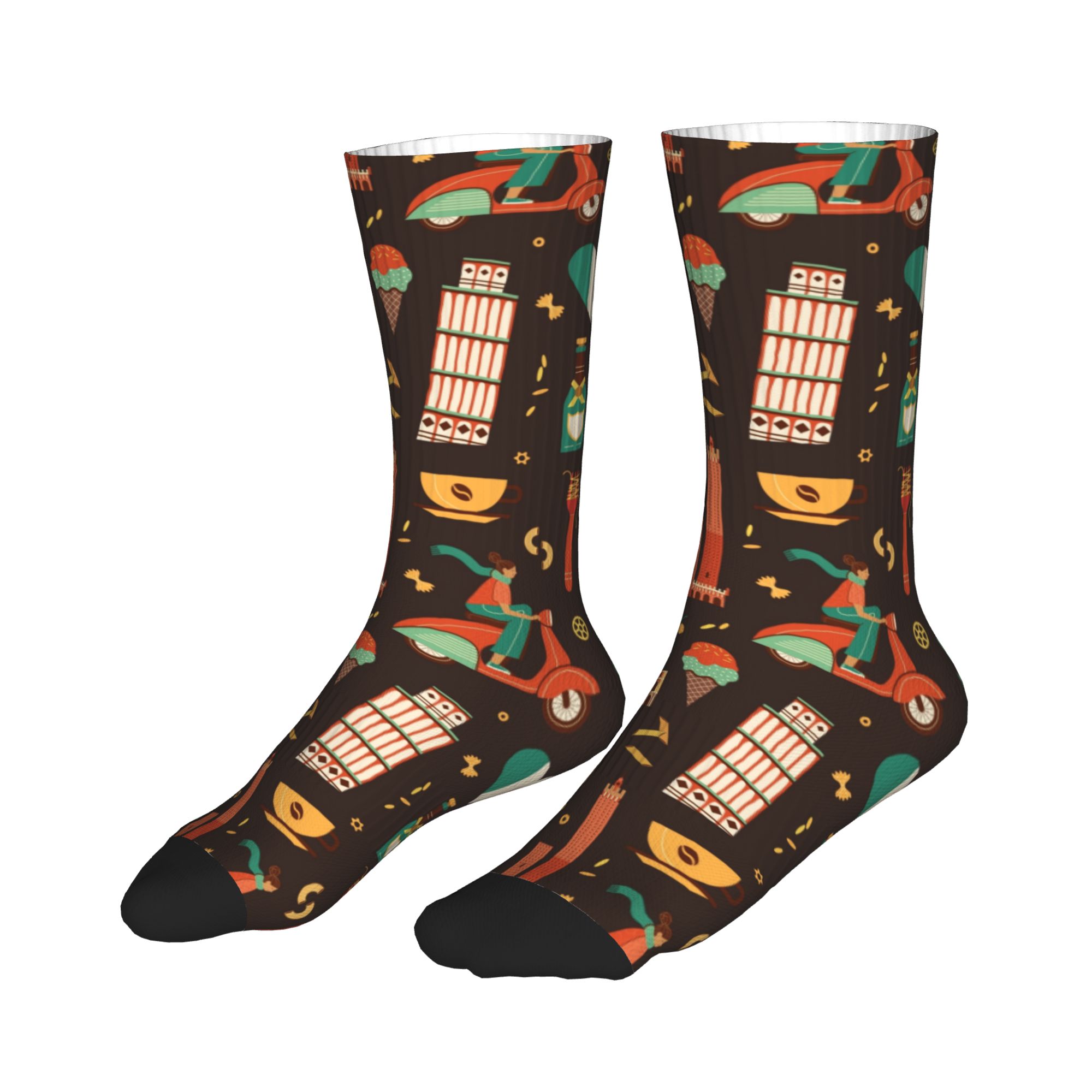 Italy Travel Italian Food Land - Dress Sock Men ulasan dan harga
