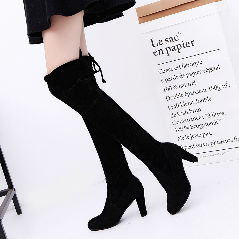 Women's Boots Stretch Fabric O - Knee High Sock Women ulasan dan harga
