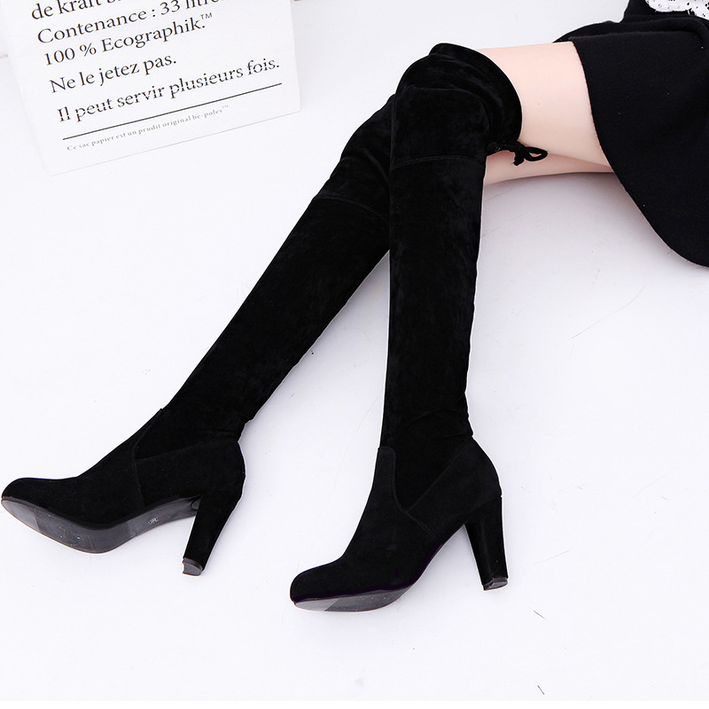 Women's Boots Stretch Fabric O - Knee High Sock Women ulasan dan harga