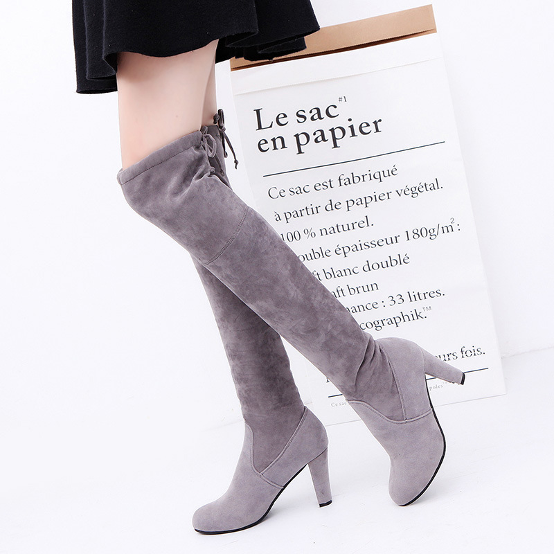 Women's Boots Stretch Fabric O - Knee High Sock Women ulasan dan harga