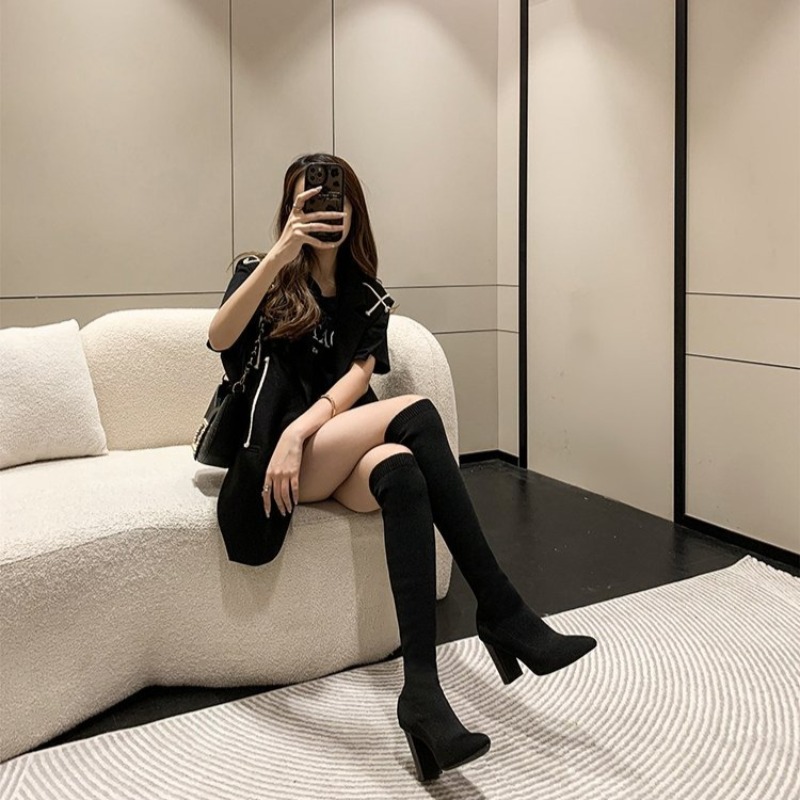 Women Over The Knee Boots Poin - Knee High Sock Women ulasan dan harga