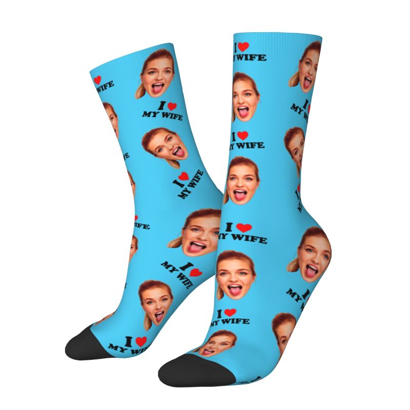 I Love My Wife Personalized Fa - Dress Sock Men ulasan dan harga
