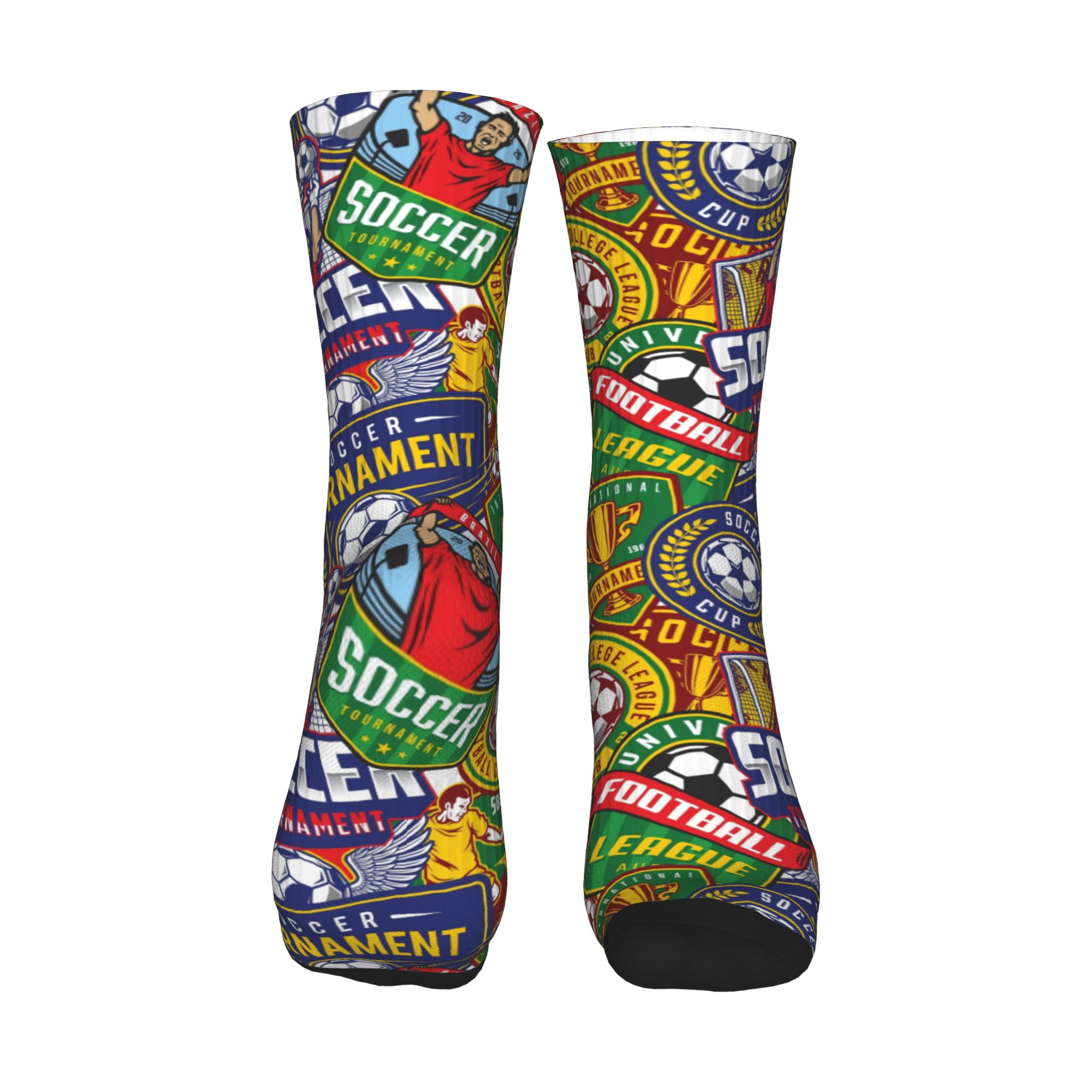 Retro Soccer Badge Green Red S - Dress Sock Men ulasan dan harga