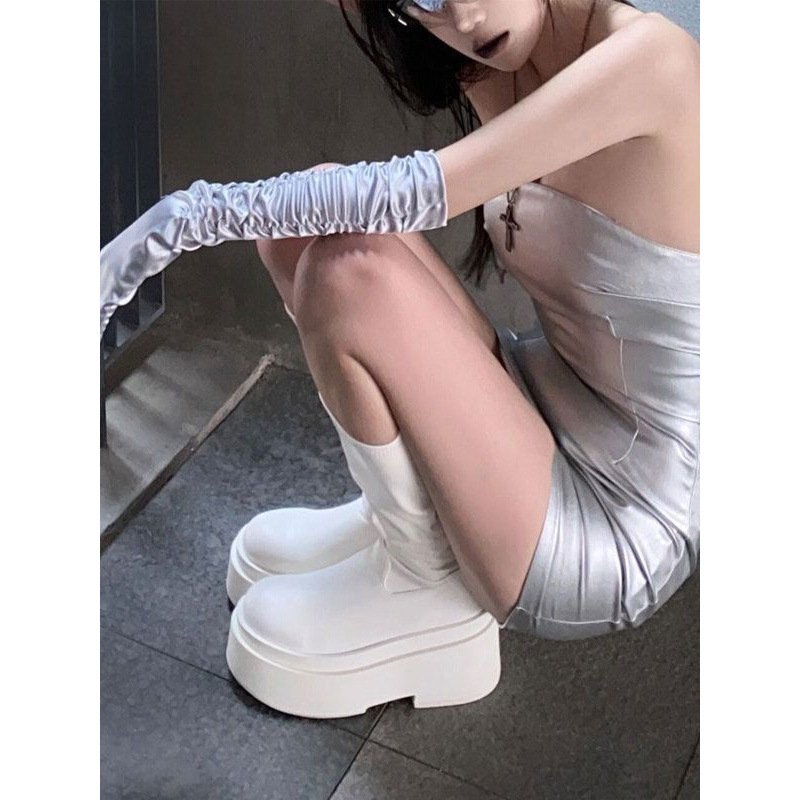Thick soled long tube boots fo - Knee High Sock Women ulasan dan harga